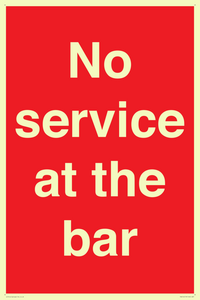 No service at the bar